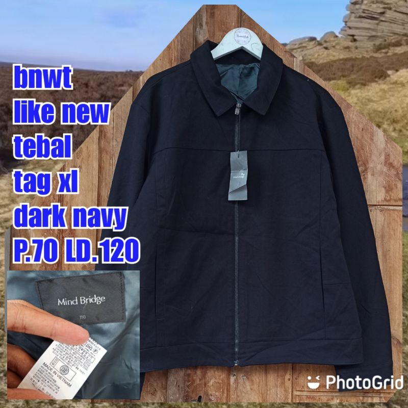 jaket work kerja casual formal Harrington mind brige bnwt