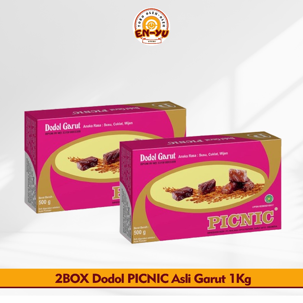

2Box Dodol Garut Picnic 1kg Manis Legis Makanan Manis Khas Garut