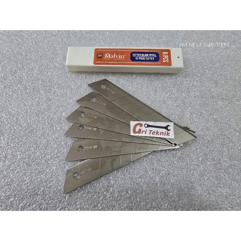 

ANAK PISAU CUTTER BESAR 18 MM MALVIN / ISI PISAU CUTTER / CUTTER BLADE REFILL