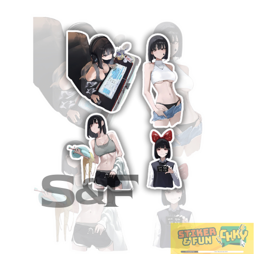 Stiker Sticker Pack Vinyl Laminasi CUTE GIRL ANIME CUTE