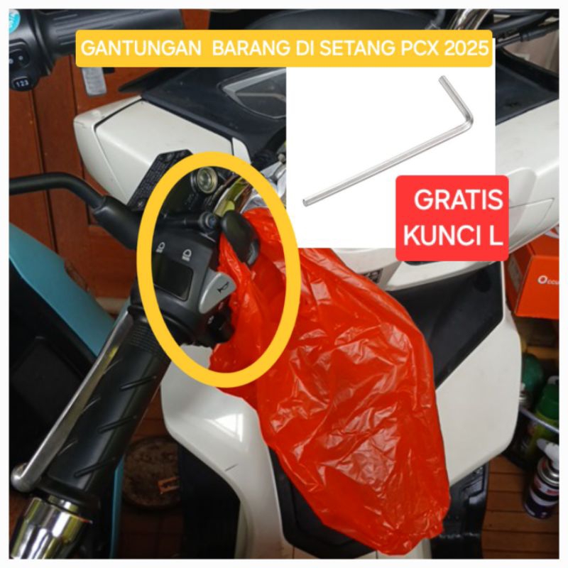 gantungan barang setang pcx 160 2025 cantolan stang pcx160  roadsync