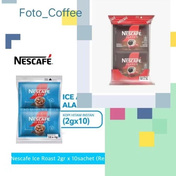 

Paket 2 renceng Nescafe ice roast & Nescafe Classic 2gr