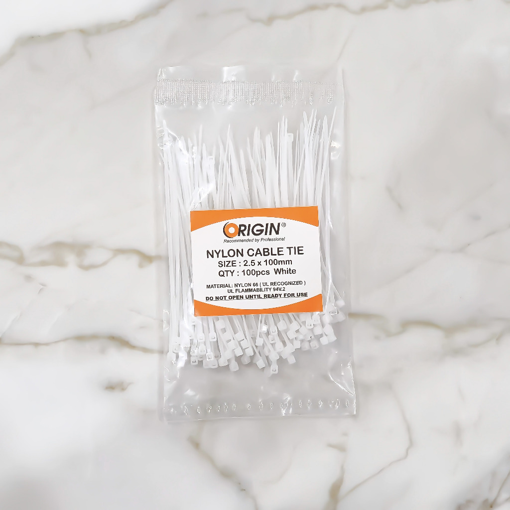 

Cable Ties Origin 2.5x100mm ( Kabel Tis / Pengikat Nilon )