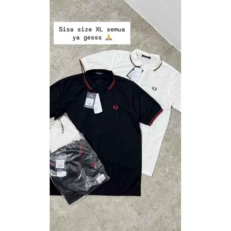Fred Perry Polo Shirt Black & White