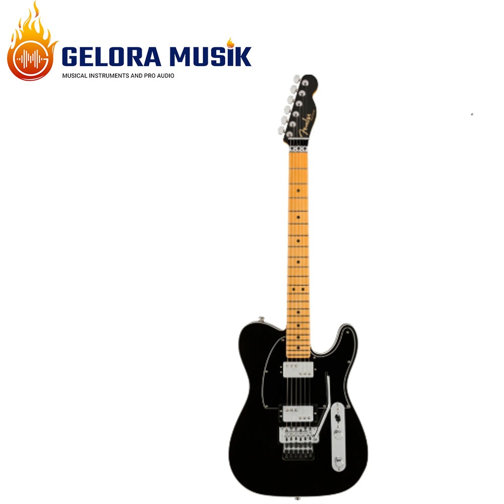 Gitar Elektrik Fender American Ultra Luxe Telecaster Floyd Rose HH, Maple FB, Mystic Black