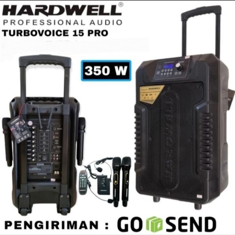 Speaker aktif hardwell turbovoice 15pro speaker portable hardwell turbovoice 15 pro