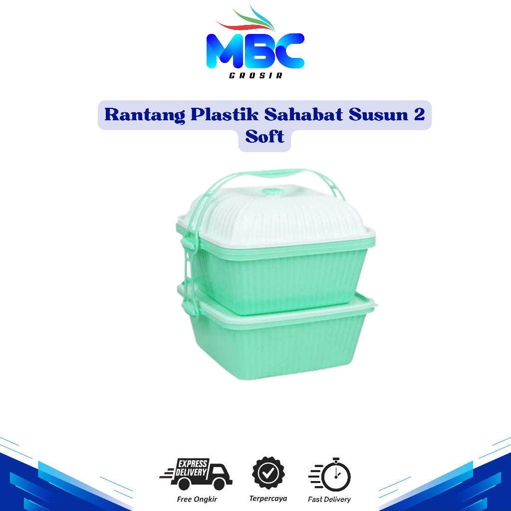 Rantang Plastik Susan Sahabat Susun 2 Warna Soft/Rantang Plastik Susun 2/Rantang Plastik Hajatan