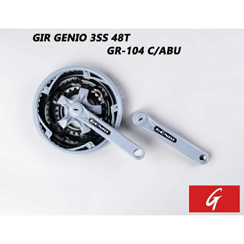 Crank Set Sepeda / Gear Gir 3 Susun Genio