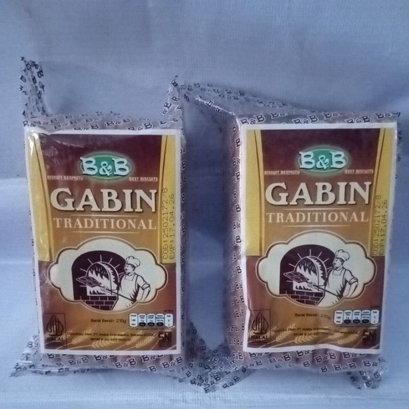 

B&B Gabin Tradisional 210gr atau Biskuit Gabin 210gr