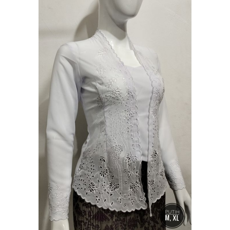 Kebaya bordir merak,,kebaya bordir terbaru,kebaya Bali,pakaian adat bali