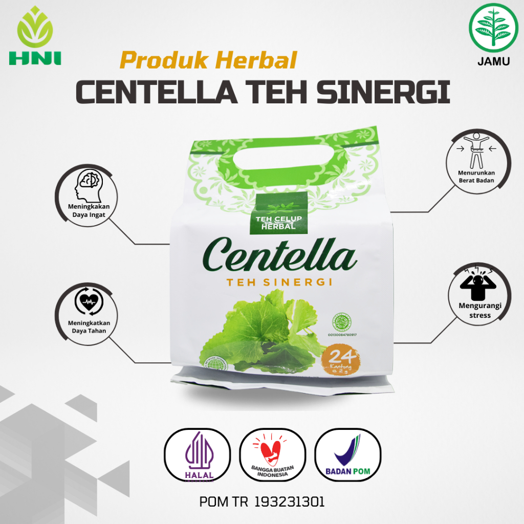 

CENTELLA TEH SINERGI Dengan Knadungan Pegagan, Teh Hijau, Jati Belanda, Jahe Merah Untuk Mengobati Flu, Pilek Dapat Menyehatkan Tubuh. Terlaris