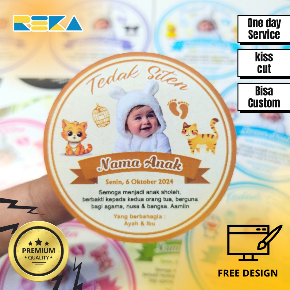 

Stiker Tedak Siten Free Design dan Cutting Bahan Cromo Tedhak Siten Perlembar