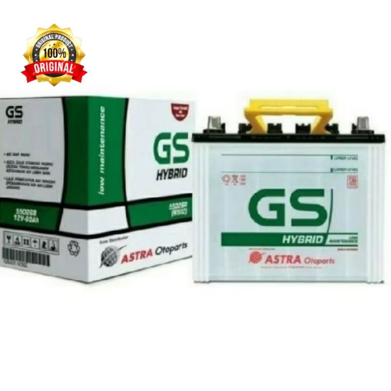 Aki Mobil GS Astra Hybrid N50Z 55D26R 60Ah Accu Basah Siap Pakai