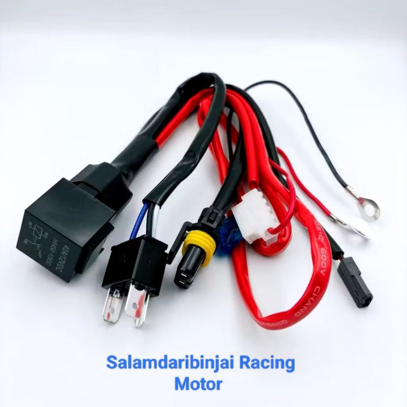 Kabel Relay Set Billed Motor Merek Aes Riley Kabel Super Reley 1 Lampu Hid Projie Projector Biled KA