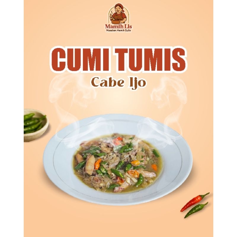 

Cumi Tumis Cabe Ijo 50gram Vacuum Frozen - Mamih Sulis