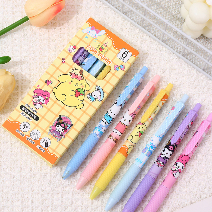

PAKET USAHA 6 pcs pulpen bolpoin capybara kapibara sanrio 0,5 mm