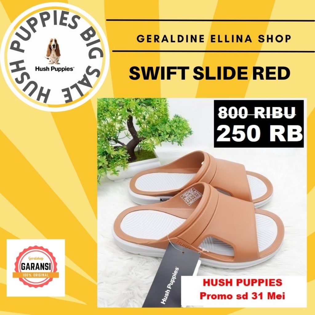 Sandal pria Hush Puppies sale original 100% seri SWIFT SLIDE