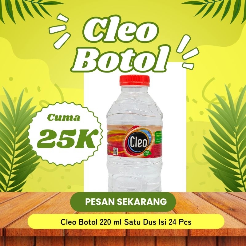 

CLEO BOTOL MINI 220ML AIR MINERAL CLEO BOTOL KECIL CLEO SMART