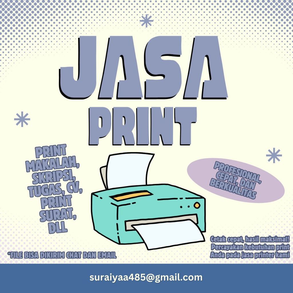 

Cetak Print A4 Warna Hitam Putih Dokumen Tugas Makalah Skripsi Murah