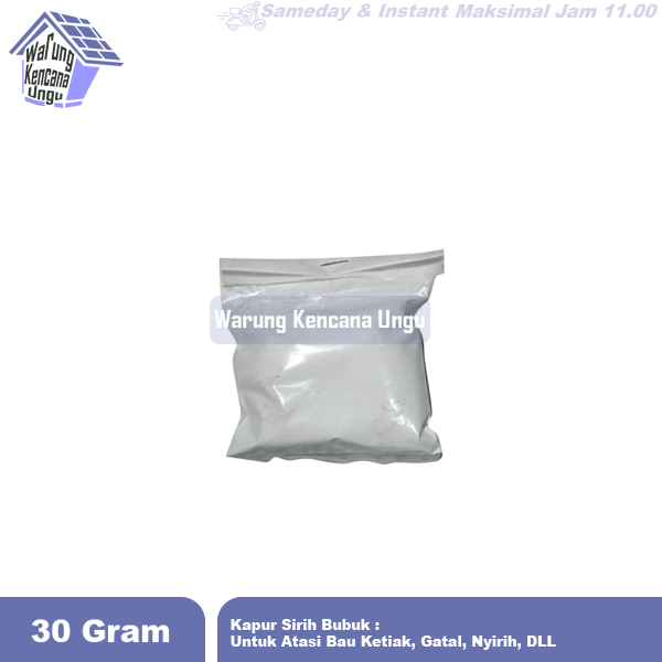 

Gamping nyirih Apu kapur sirih bubuk serbuk powder 30 gram bahan rendaman buat ketupat manisan buah gorengan singkong