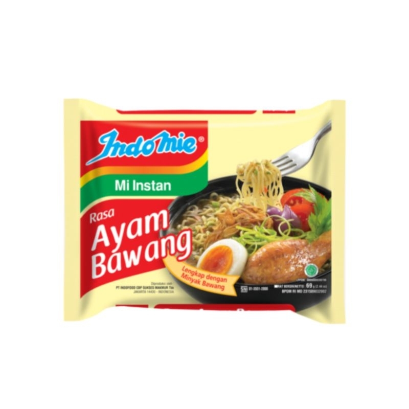 

Indomie Kuah Ayam Bawang Mie Instan 69gr 1pcs