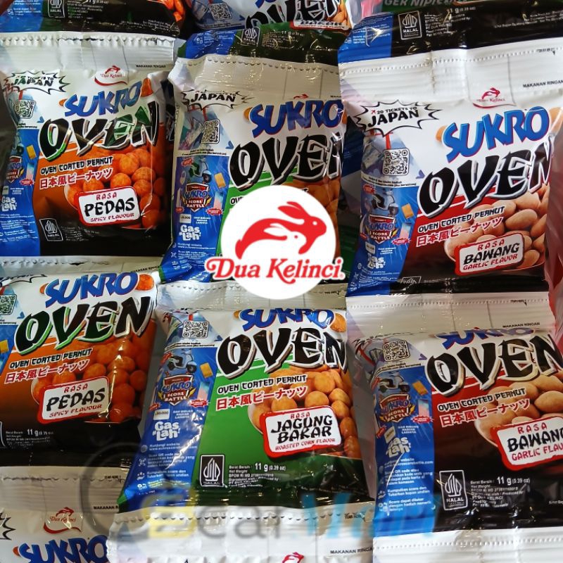 

GSV Kacang DUA KELINCI SUKRO OVEN 1 Renceng isi 10 Original Gurih 11g