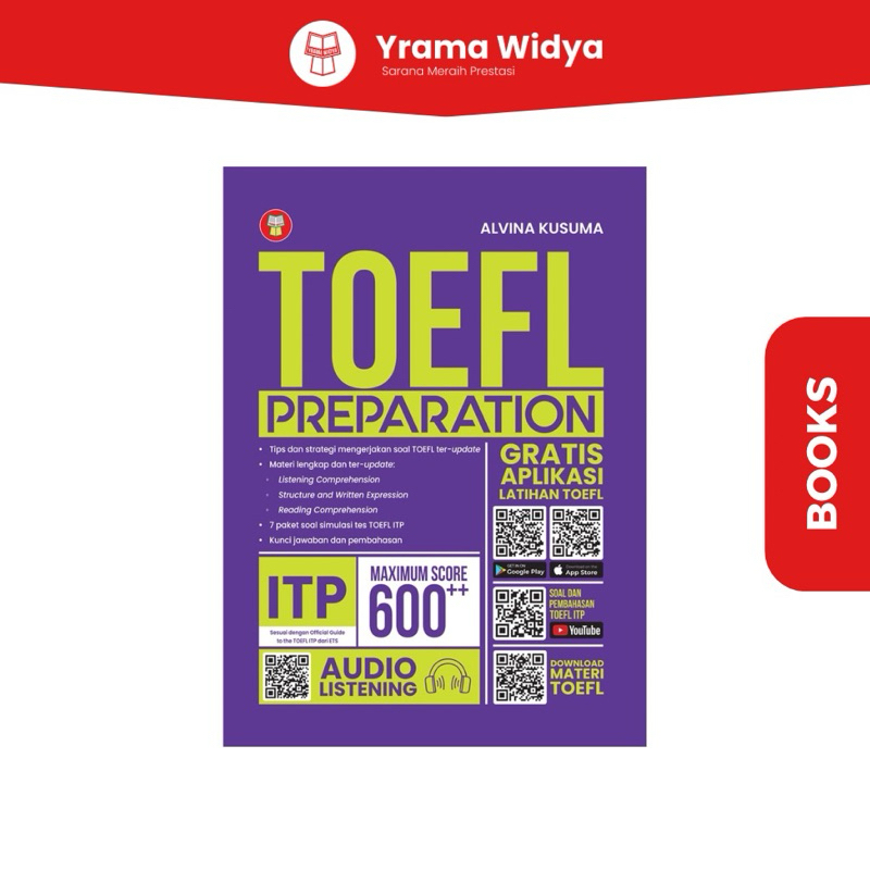Buku Toefl Preparation ITP Maximum Score 600++ - Alvina Kusuma