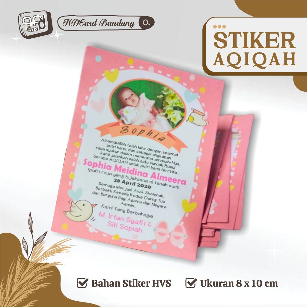 

Stiker Aqiqah Minimal 20 pcs - Sticker Tasyakur, Syukuran, Ulangtahun