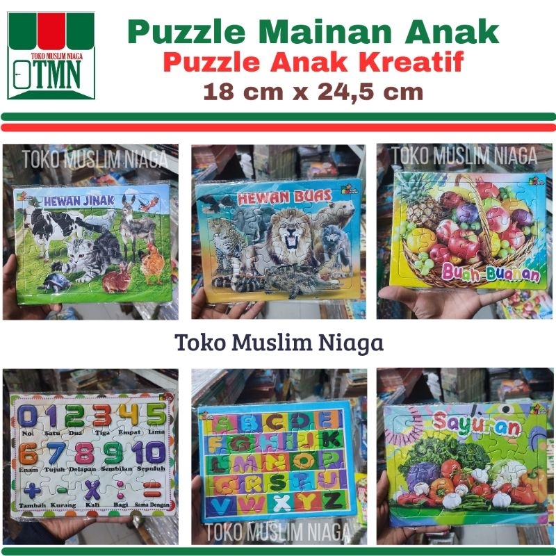 Puzzle Mainan Anak - Puzzle Anak Kreatif - Puzzle Edukasi Anak - Puzzle Hijaiyah - Puzzle Angka - Pu