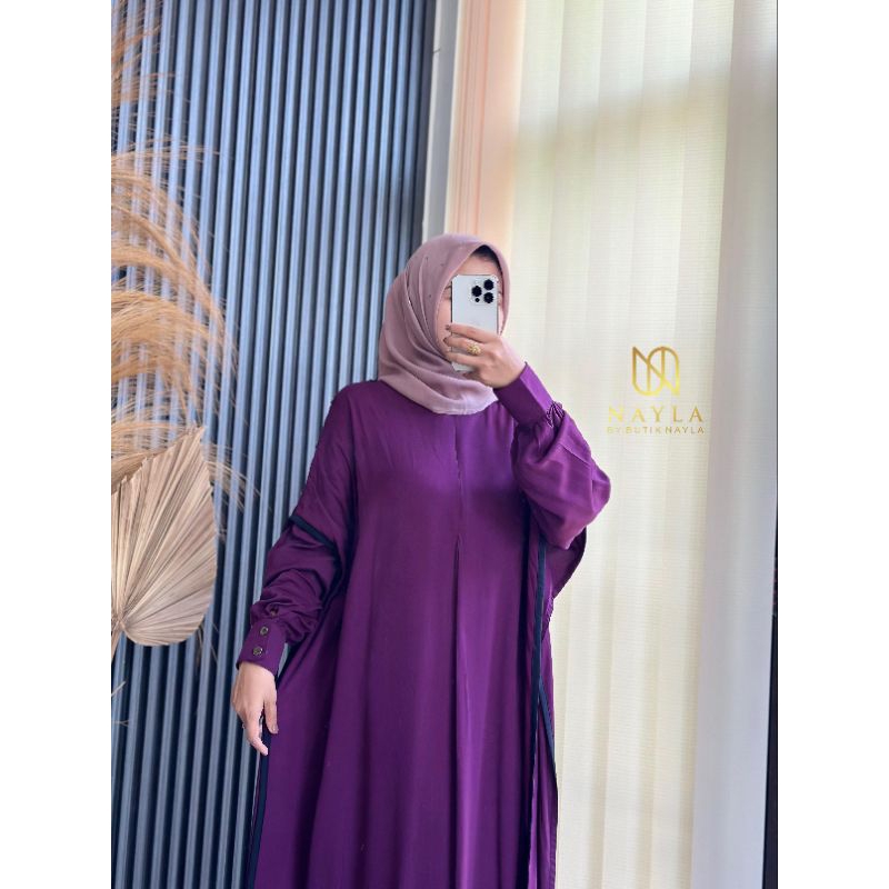 KAFTAN HITAM TERBARU TERMURAH BY BUTIK NAYLA/KAFTAN HITAM POLOS