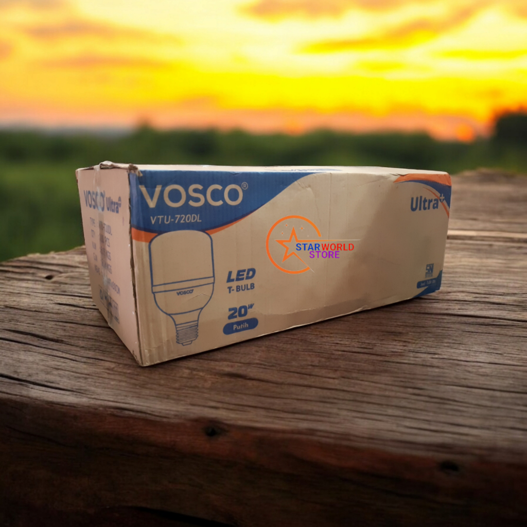 Paket 1 Koli VOSCO Ultra Lampu Bohlam LED T-Bulb 20 Watt/1 DUS Isi 100 Pcs Lampu LED Vosco Ultra 20W
