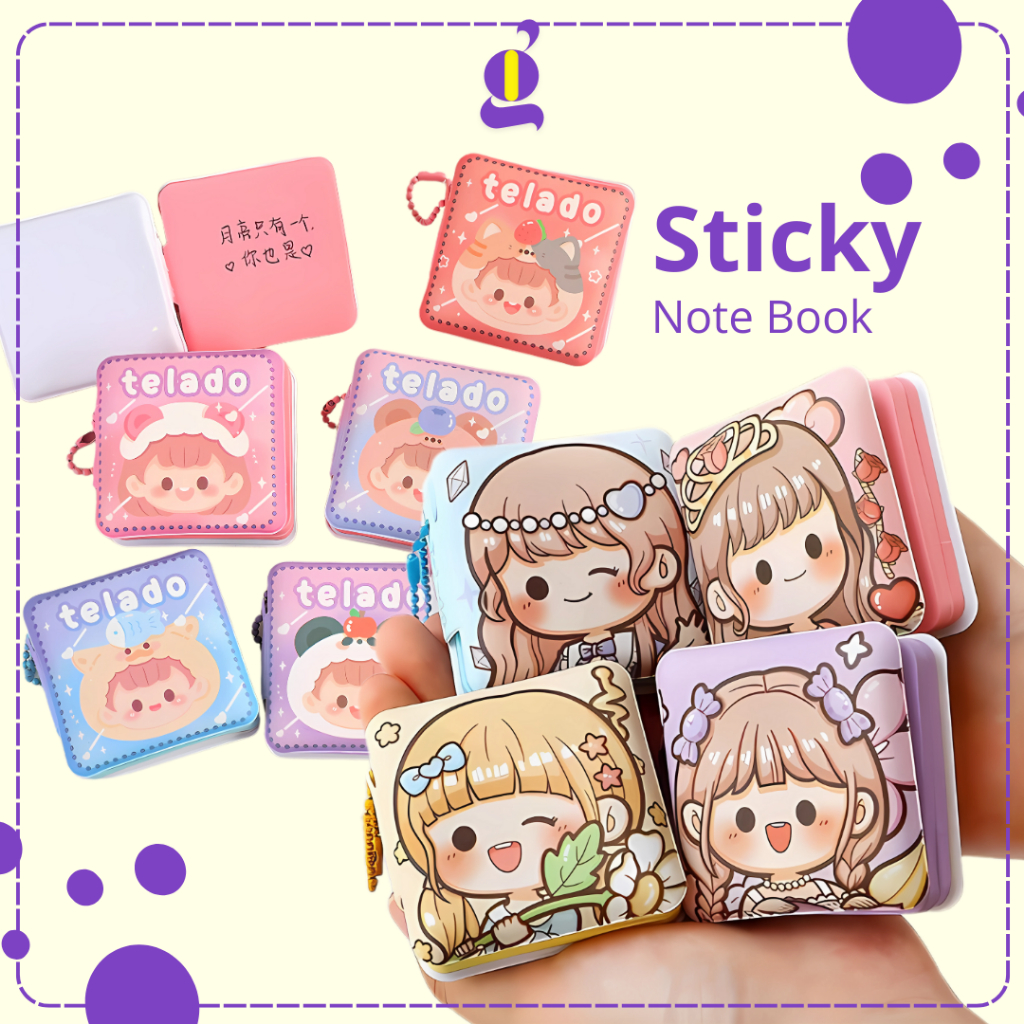 

Sticky Note Book Dodogirl 80 Halaman Mini Squishy Memopad Notes TLD120