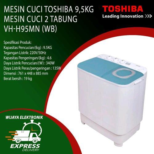 Mesin Cuci 2 Tabung Toshiba VH-H95MN (WB) / 9,5Kg