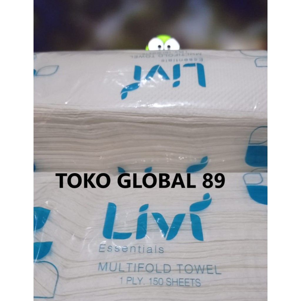 Tissue Livi Essentials Multifold Towel / Livi Towel / Livi Multifold Biru