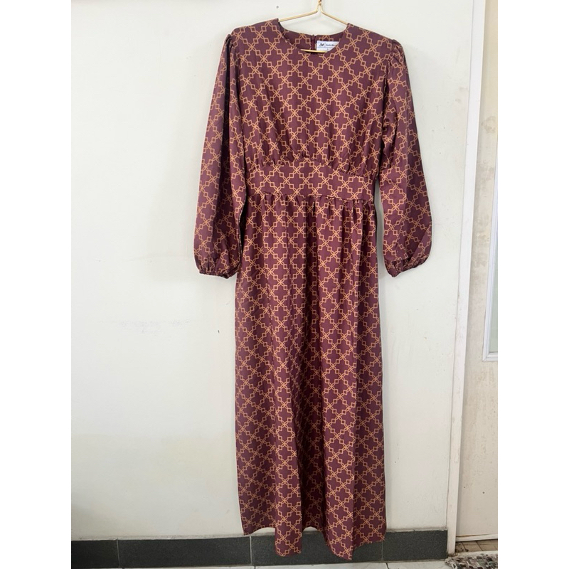 Preloved Zaskia Mecca Long Dress/gamis panjang/Dress Panjang