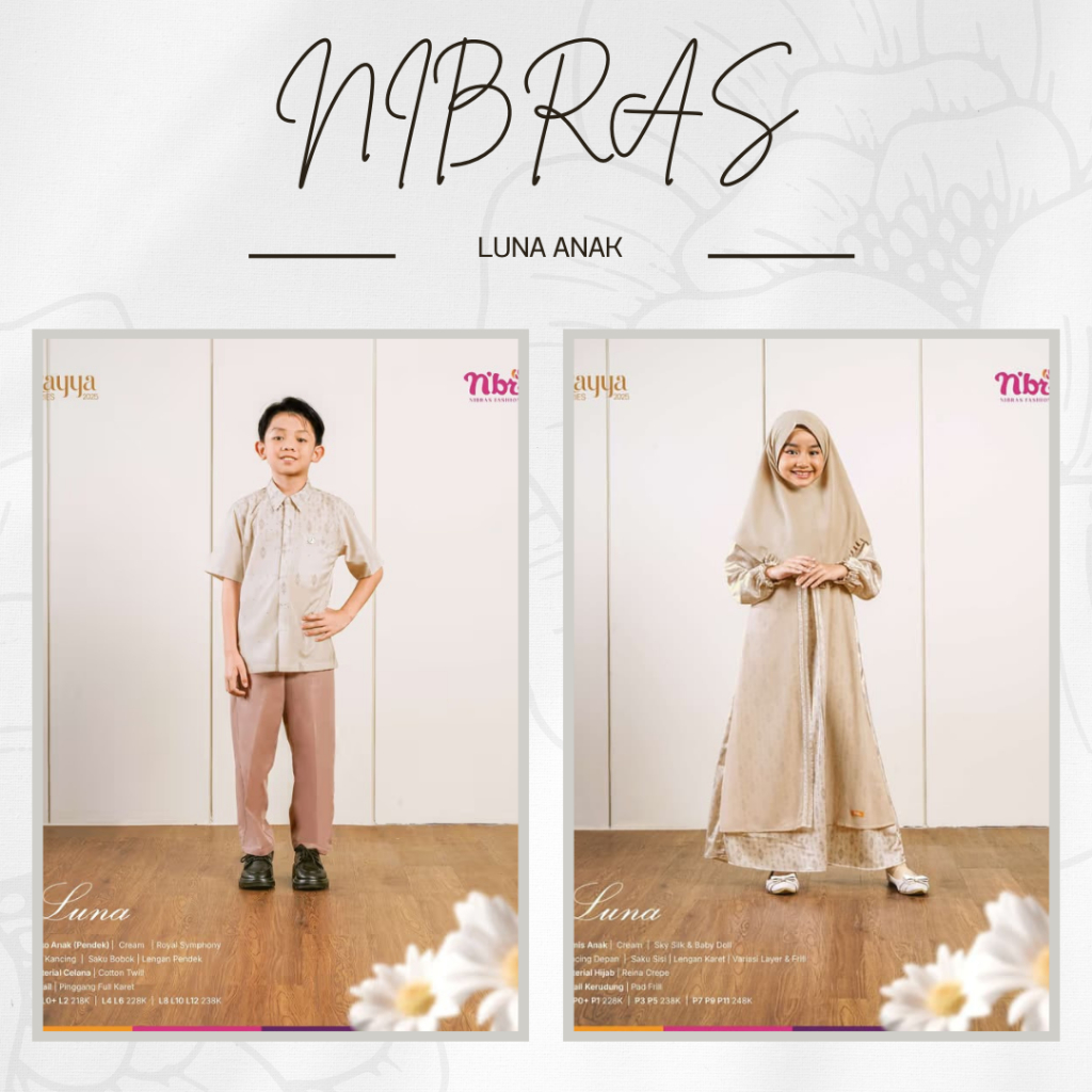 RAYYA SERIES 2025 // SARIMBIT LUNA // Koko Anak // Gamis Anak