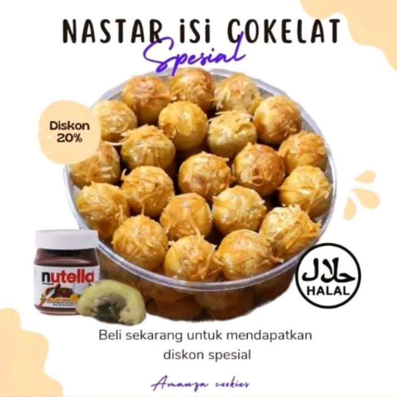 

nastar isi cokelat ukuran 250 gram