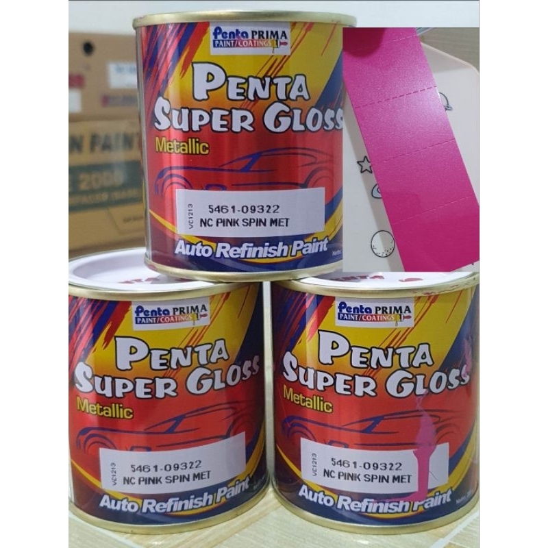 CAT PENTA SUPER GLOSS METALLIC NC PINK SPIN MET 5461 - 09322 ( PINK ) / ISI 200 GRAM / CAT MOBIL / M