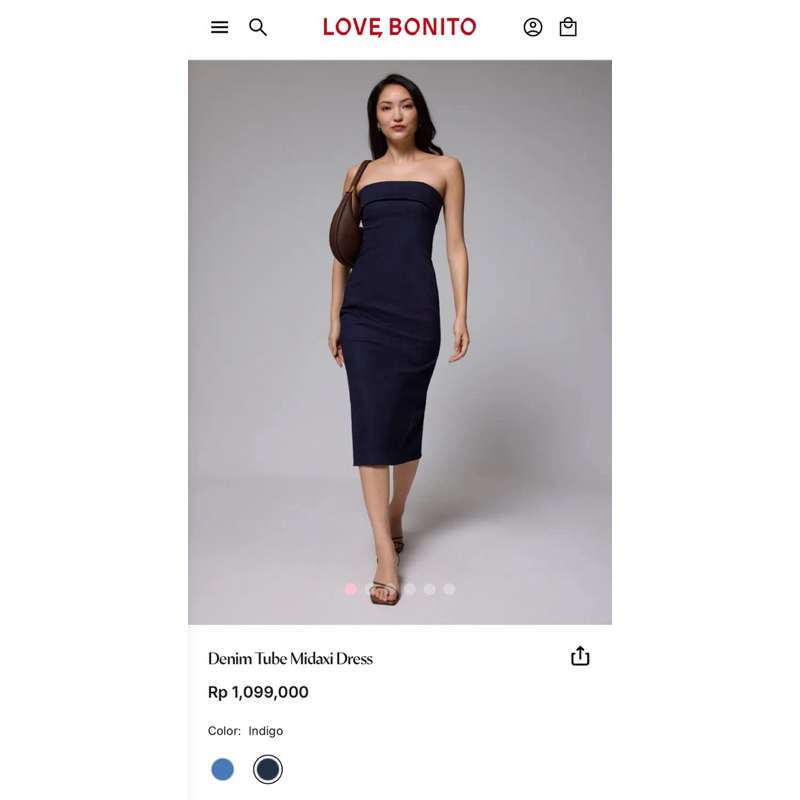 Love Bonito Denim Tube Midaxi Dress xs