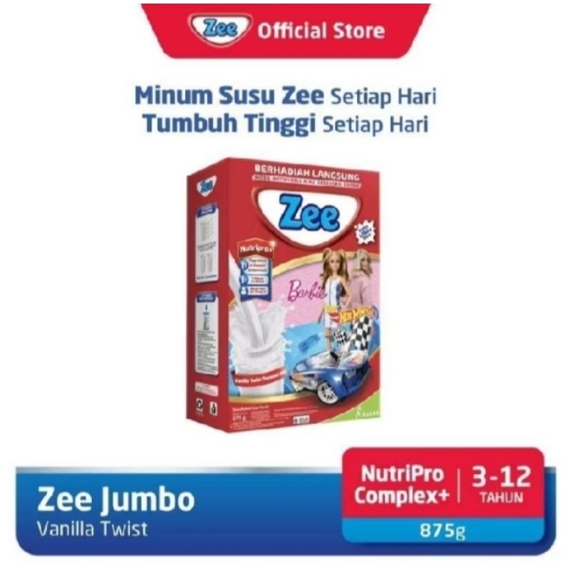 

Zee Reguler Jumbo Vanilla Twist Milk 875gr