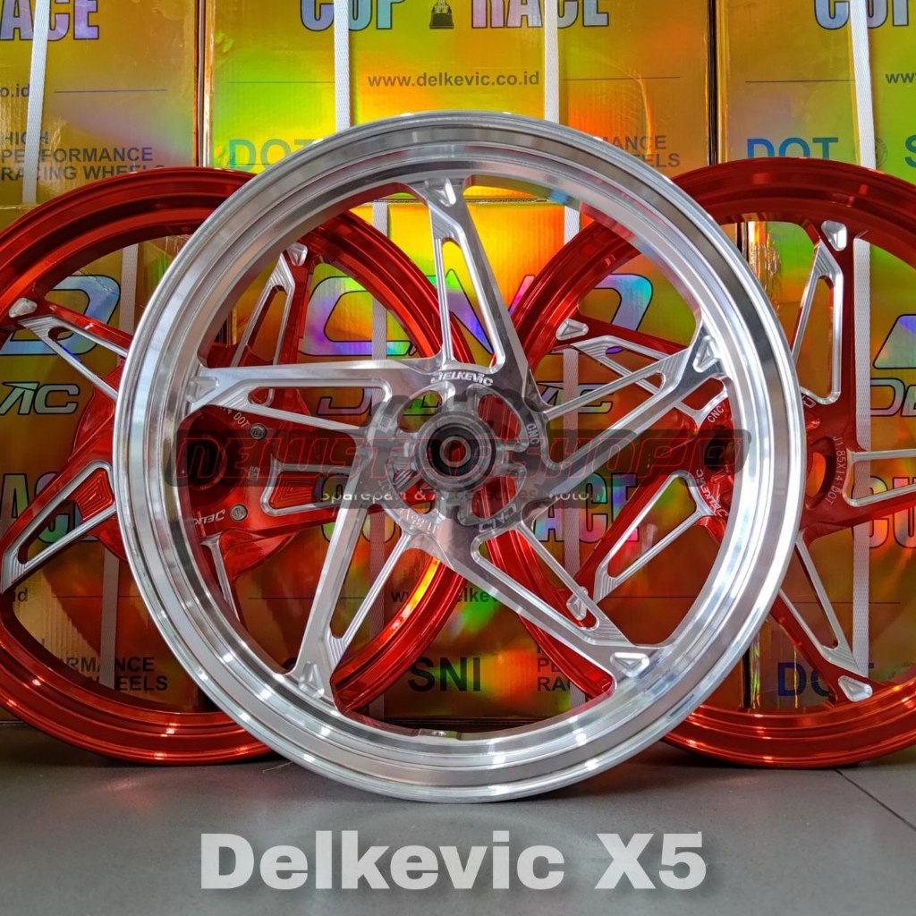 Velg Velk pelek Racing Bintang Delkevic DND X5 185 215 ring 14 CNC Vario 110 125  KZR Led new old 15