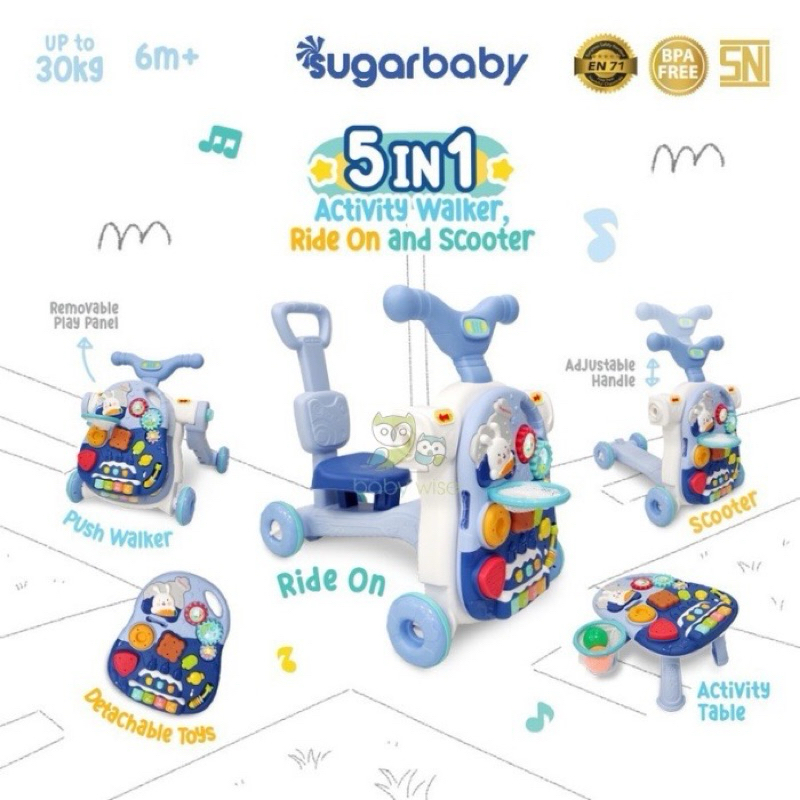 Preloved - Sugar Baby Push Walker 5in1