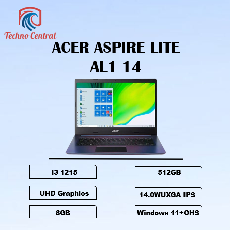 LAPTOP ACER ASPIRE LITE AL1 MAGICAL COLOR I3 1215 8GB 512GB W11+OHS 14.0WUXGA IPS