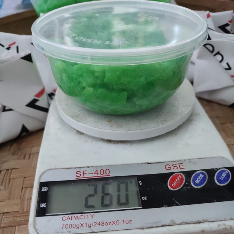 

tape ketan hijau manis tanpa gula kemasan 250 grm