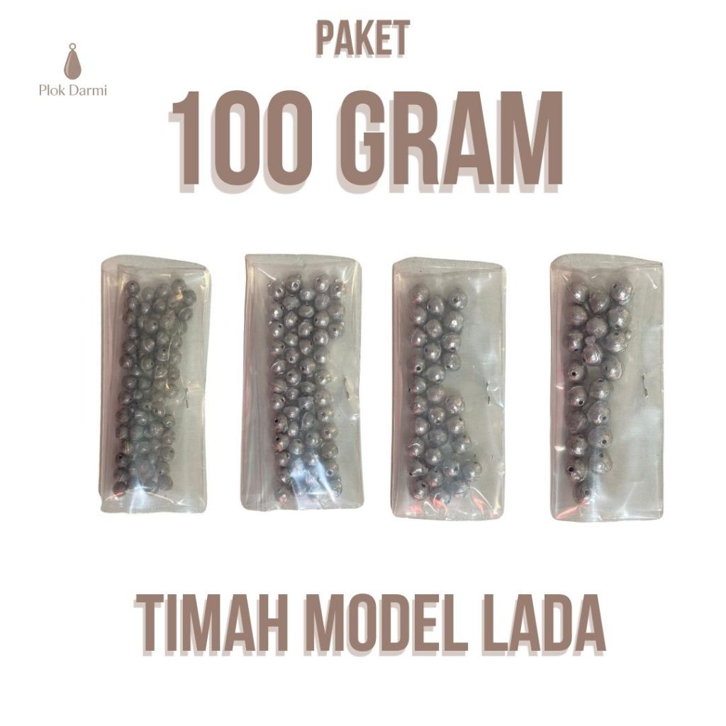 Paket 100 GRAM Timah Pemberat Pancing Model Lada Timah Mancing Lada mancing Timah Pancing Murah