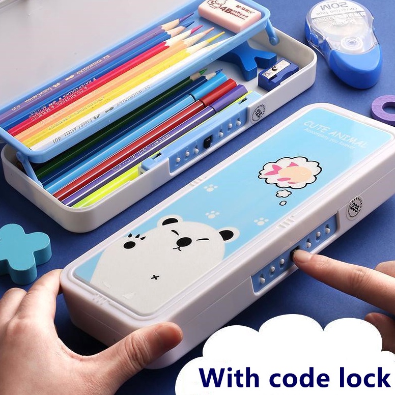 

Ekstra benefit Kotak Pensil 2 Tingkat AnakAnak Dengan Sandi Password Model Terbaru