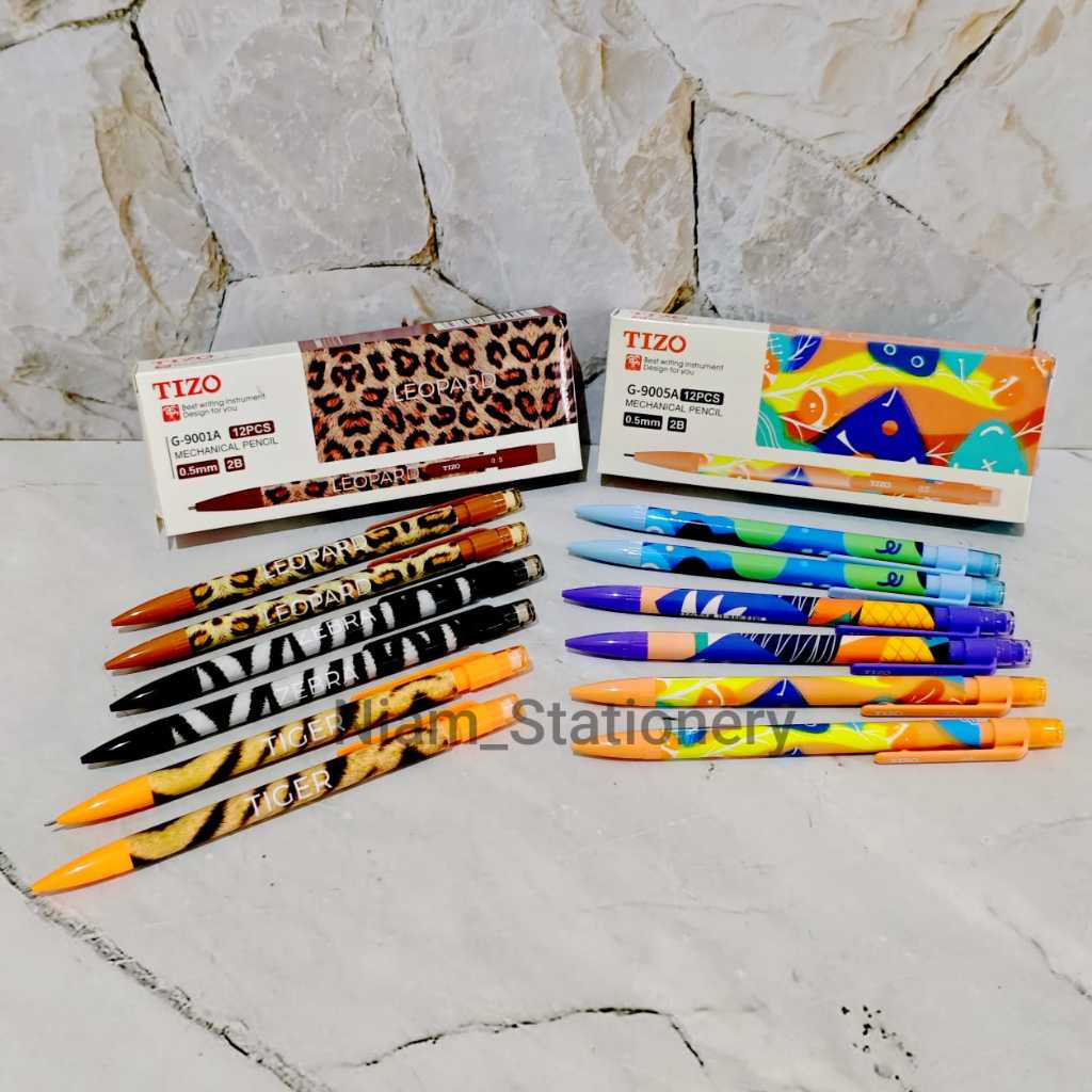 

Azka_Niam SELUSIN ( 12 PCS ) Pensil Mekanik Kecil Tizo TM01500 0.5 mm Pensil Isi Ulang Tizo 0.5mm
