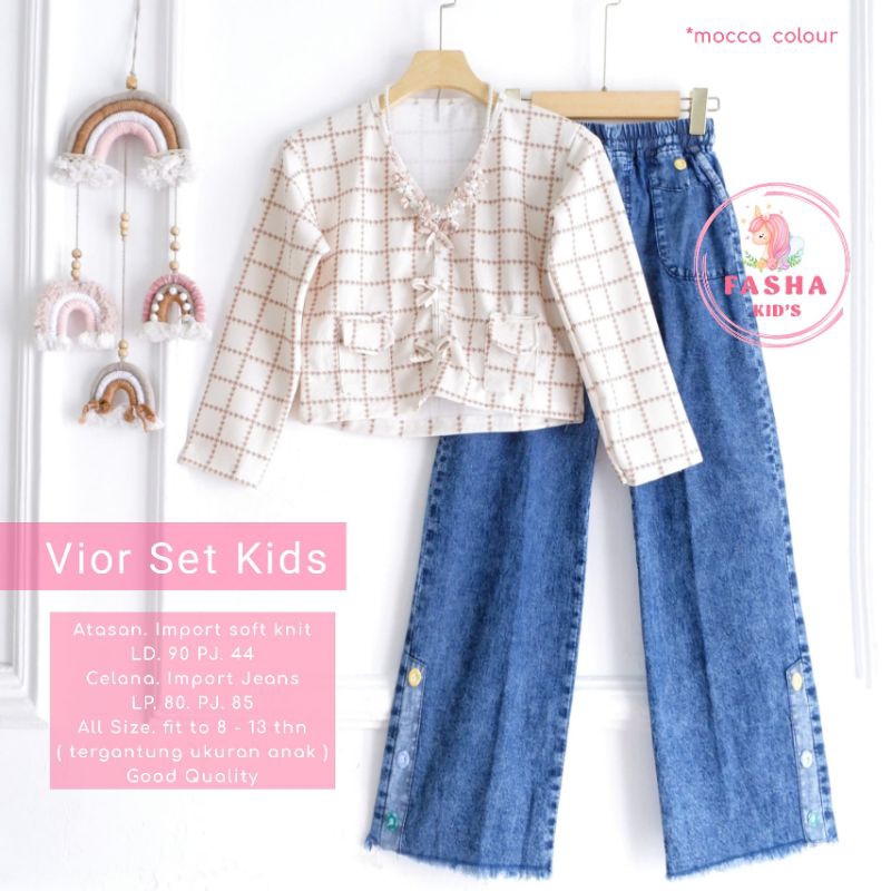 [ ata.id kids ] Vior Set Kids Blazer Knite Celana Jeans By Fasha Kids