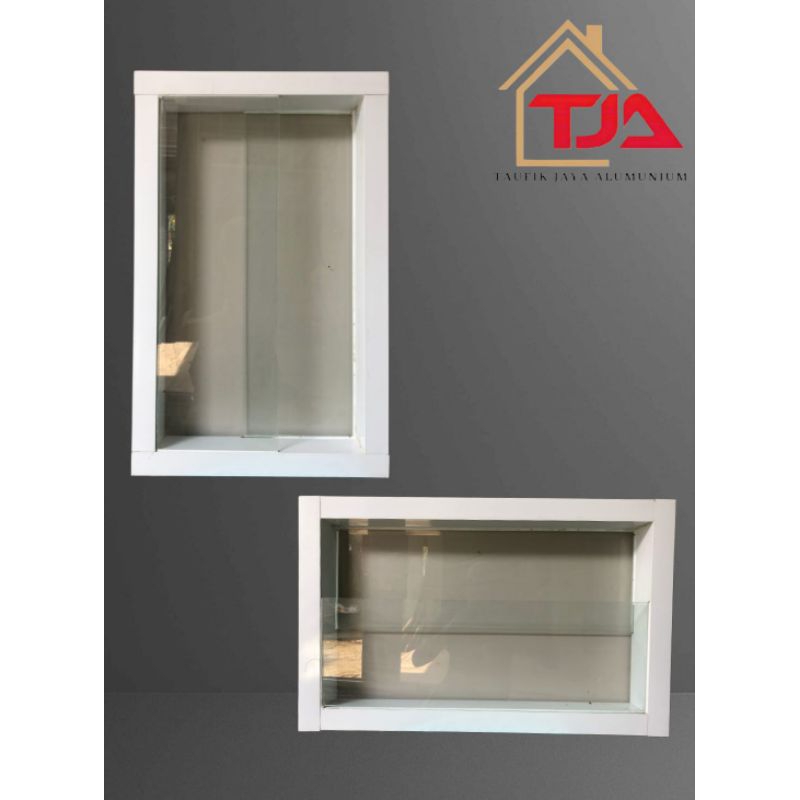 Boven Aluminium Kaca Zig-zag|Boven Aluminium 40x60|Jendela Boven Aluminium|Ventilasi Aluminium|Loste