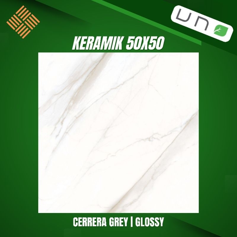 KERAMIK 50X50 CERRERA GREY | GLOSSY | UNO